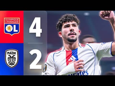 OL-PAOK : l’Académie rayonne, victoire 4-2 et 1re place en Europa League