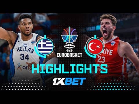 Greece 🇬🇷 vs Türkiye 🇹🇷 | 1XBET Highlights | FIBA EuroBasket 2025