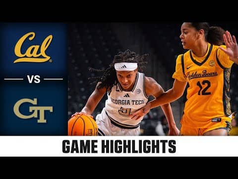 Cal vs. Georgia Tech Game Highlights | 2025-26 ACC Women's Basketball