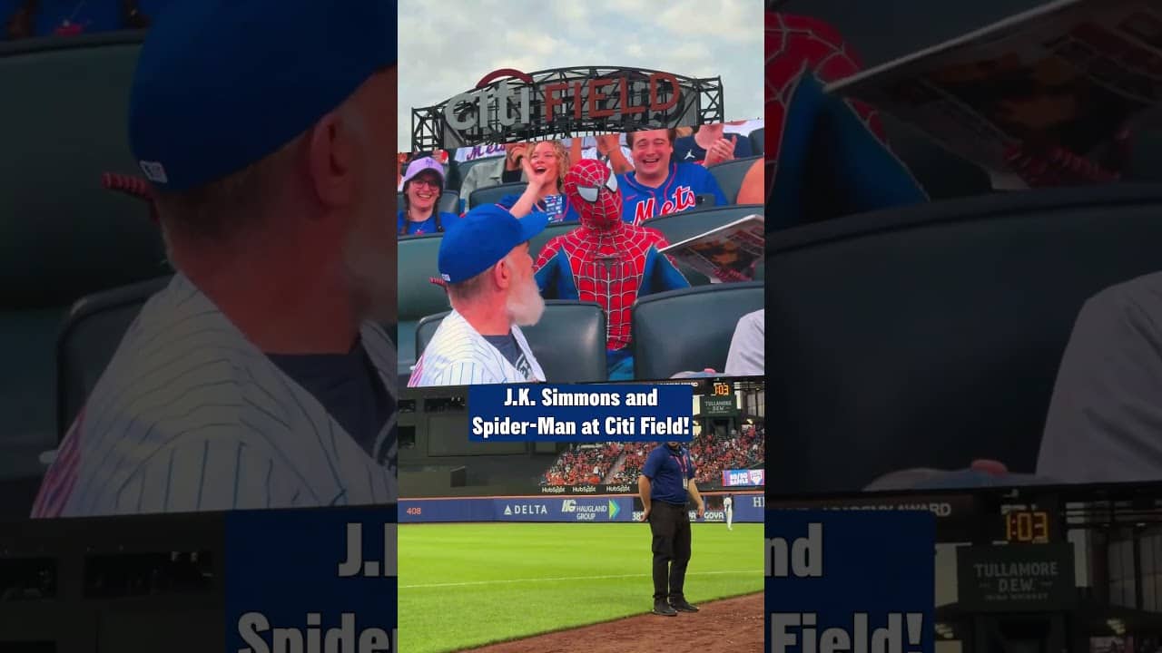 MENACE! J.K. Simmons (and Spider-Man) at Citi Field tonight!