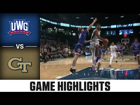 West Georgia vs. Georgia Tech Game Highlights | 2025-26 ACC Men's Basketball