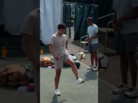 Shelton bringing the World Cup to Wimbledon ⚽️🎾