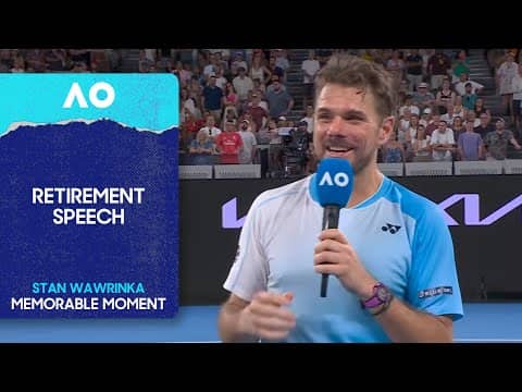 Stan Wawrinka's Final Point and Retirement Speech | Australian Open 2026