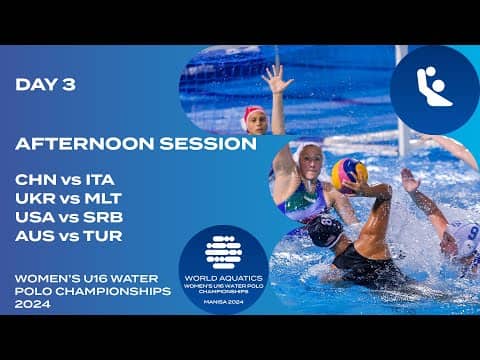 Day 3 Afternoon Highlights | World Aquatics U16 Women’s Water Polo 2024