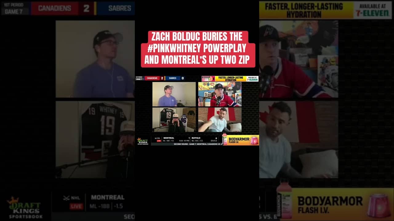 Zach Bolduc buries on the #PinkWhitney powerplay and Montreal’s up two zip!