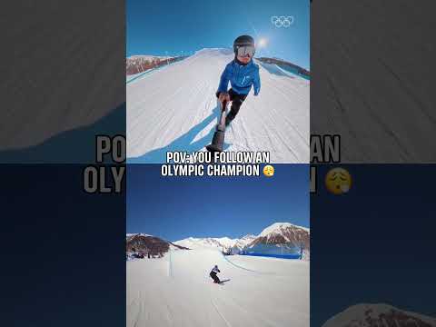 When keeping up becomes the workout. 😅 #Olympics #WinterOlympics