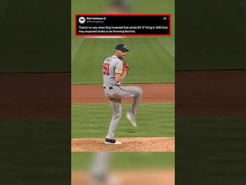 No way when they invented that 60' 6" thing in 1893 they expected dudes to be throwing like that.