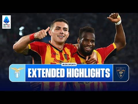 Lazio vs. Lecce: Extended Highlights | Serie A | CBS Sports Golazo