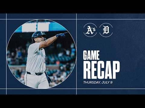 Game Highlights: Eduardo Valencia Homers in Debut, Tigers Sweep Athletics | 7/9/26