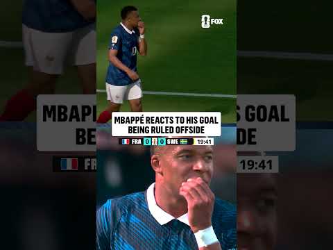 Nothing but green grass for Mbappé, but his goal is disallowed as the offside flag comes up 👀