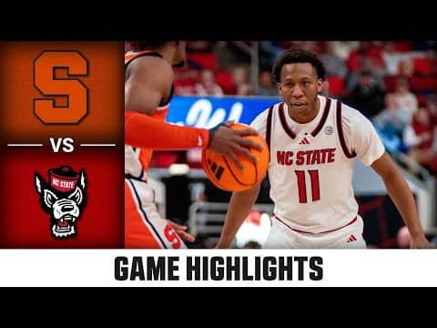 Syracuse vs. NC State Game Highlights | 2025-26 ACC Men's Basketball