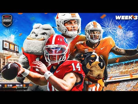 LIVE at GameDay: Georgia vs Tennessee Showdown + Week 3 Upset Alert! | Countdown to GameDay