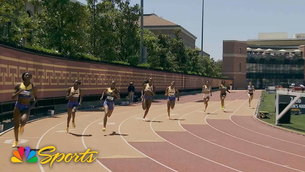 Aaliyah Butler holds on to win women's 400m at LA Grand Prix | NBC Sports