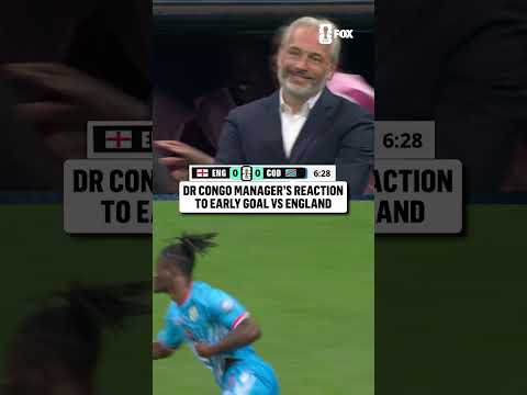 A sly smile from Sébastien Desabre after DR Congo took the lead over England 🇨🇩