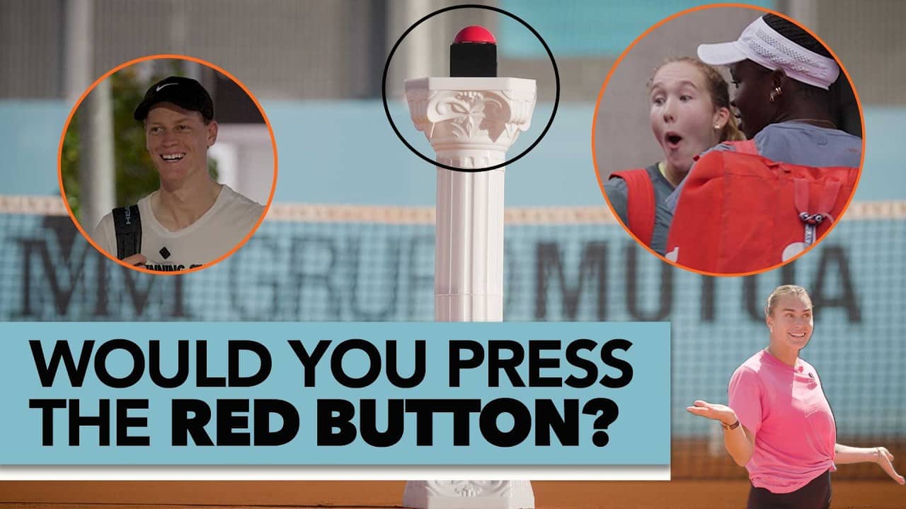 Press The Red Button 👀🚨 ATP & WTA Stars Play The Service Game!