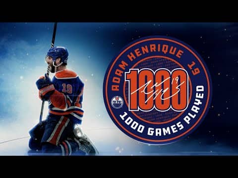 Adam Henrique 1,000 Games Ceremony