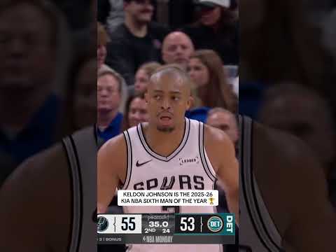 Keldon Johnson is your 2025-26 Kia America NBA Sixth Man of the Year 🏆