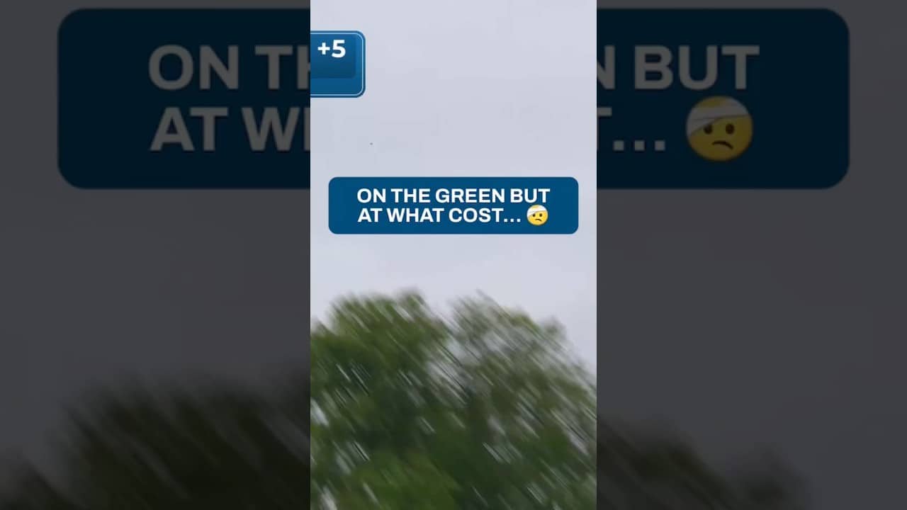 Mackenzie Hughes gets an assist off the cameraman’s head on the 13th at the Truist Championship 😮
