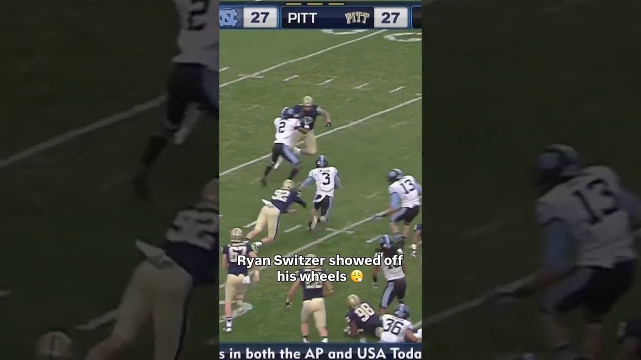 No one was going to catch him ⛽️ #unc #accfootball #collegefootball