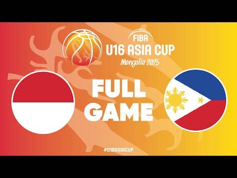 LIVE - Indonesia v Philippines | FIBA U16 Asia Cup 2025 | Group Phase