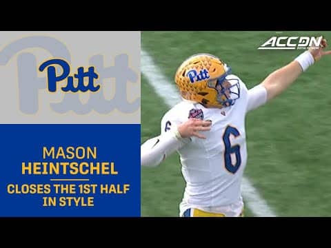 Pitt QB Mason Heintschel Closes 1st Half In Style