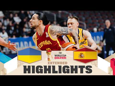 Ukraine 🇺🇦 v Spain 🇪🇸 | Extended Highlights | FIBA Basketball World Cup 2027 European Qualifiers