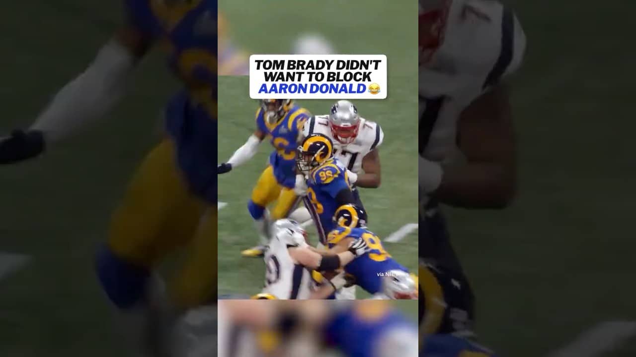 Tom Brady didn’t want any part of Aaron Donald during Super Bowl LIII 😂 #nfl #rams #micdup