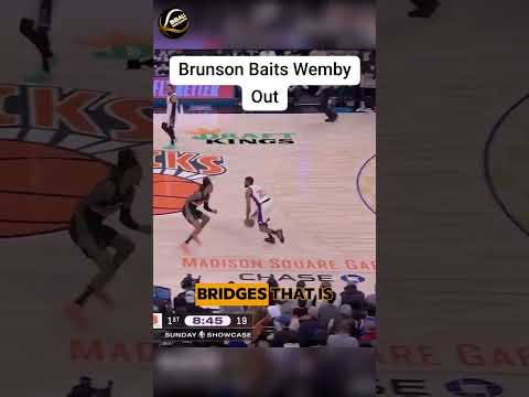 Brunson's Blind Pig Freezes Wemby — Towns Finishes the Backdoor Dunk