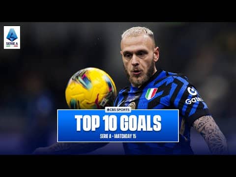 Serie A Top 10 Goals of Matchday 15 - 2024/25 | Charles De Ketelaere, Federico Dimarco | CBS Sports