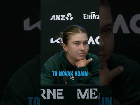 Iva looking to emulate the goat 👏 #tennis #australianopen #ivajovic #novakdjokovic