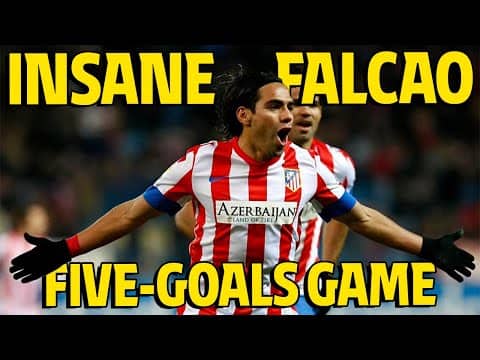 Falcao's five goals, in a single match, against Deportivo