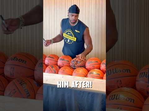 Old Ball Crashed Warriors Autograph Session | #shorts