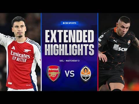 Arsenal vs. Shakhtar Donetsk: Extended Highlights | UCL League Phase MD 3 | CBS Sports Golazo