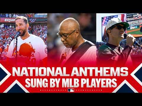 These MLB players SUNG the National Anthem? 😳 (And they're really good!) 🇺🇸 | MLB Highlights