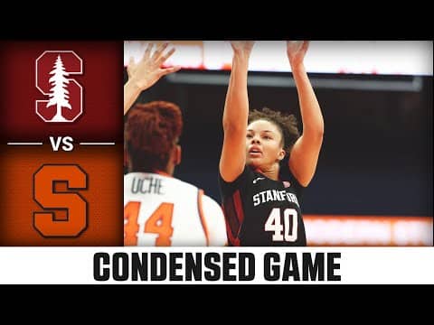 Stanford vs. Syracuse Condensed Game | 2025-26 ACC Women's Basketball