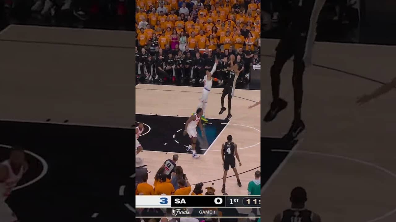 Nothing but net 😮‍💨 #nba #spurs #nbaplayoffs #victorwembanyama 📺ABC