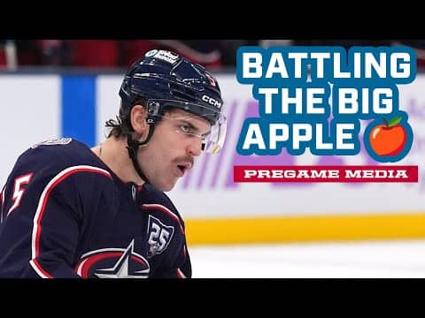 BATTLING THE BIG APPLE 🍎 Blue Jackets vs. Rangers 😤 | Pregame Media