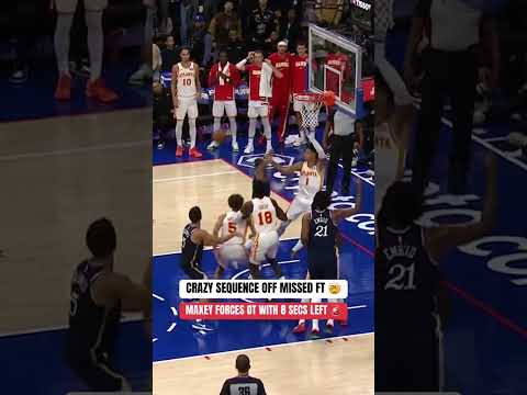 Maxey hits the clutch 3 to force OT off the missed FT 🥶