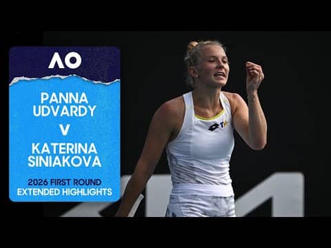 Panna Udvardy v Katerina Siniakova Extended Highlights | Australian Open 2026 First Round