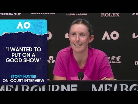 Storm Hunter Press Conference | Australian Open 2026 First Round