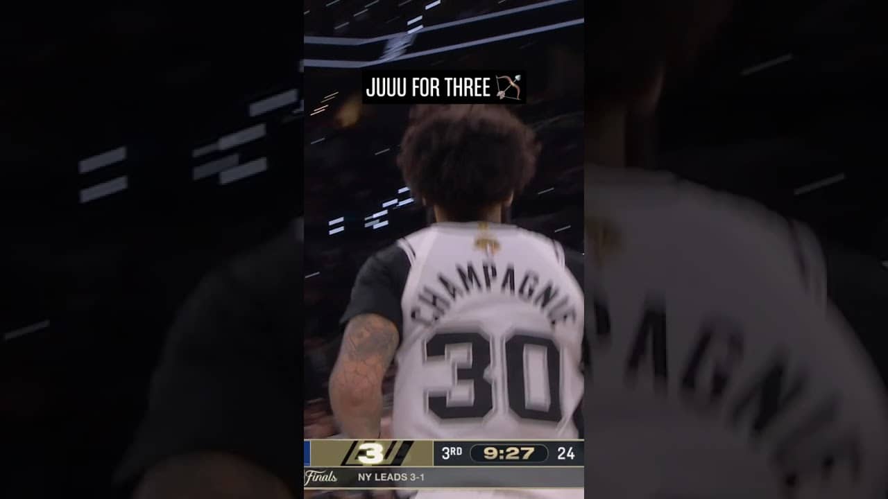 JULIAN SHOOTS FOR THE MOON🚀 #JulianChampagnie #Threepoints #NBAFinals #Spurs