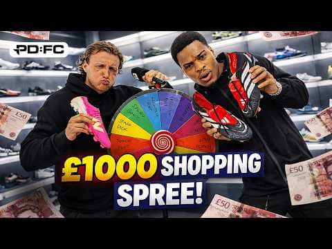 WE SPENT £1000 IN A SICK FOOTBALL STORE... BUT THE WHEEL MADE THE RULES! 🤑