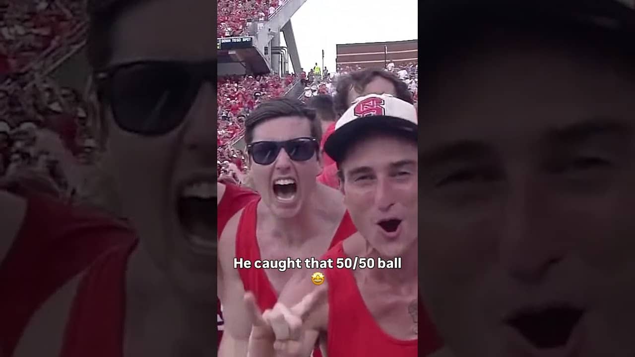 Caught that on top of him 😮‍💨 #ncstate #accfootball #collegefootball