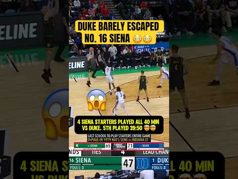 Siena left it all out there vs Duke 🙌🔥