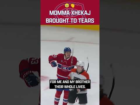 Tears of JOY from Momma Xhekaj! 🥹 #hockeymom