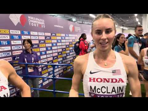Americans Susanna Sullivan and Jessica McClain after top-10 finishes at 2025 Worlds marathon
