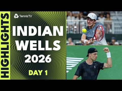 Shapovalov Faces Tsitsipas; Fonseca, Monfils, Cilic Feature | Indian Wells 2026 Day 1 Highlights