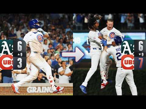 PCA = Pretty Clutch, Actually! 😮 Cubs score FOUR in the 9th as Pete Crow-Armstrong WALKS IT OFF! 🐻