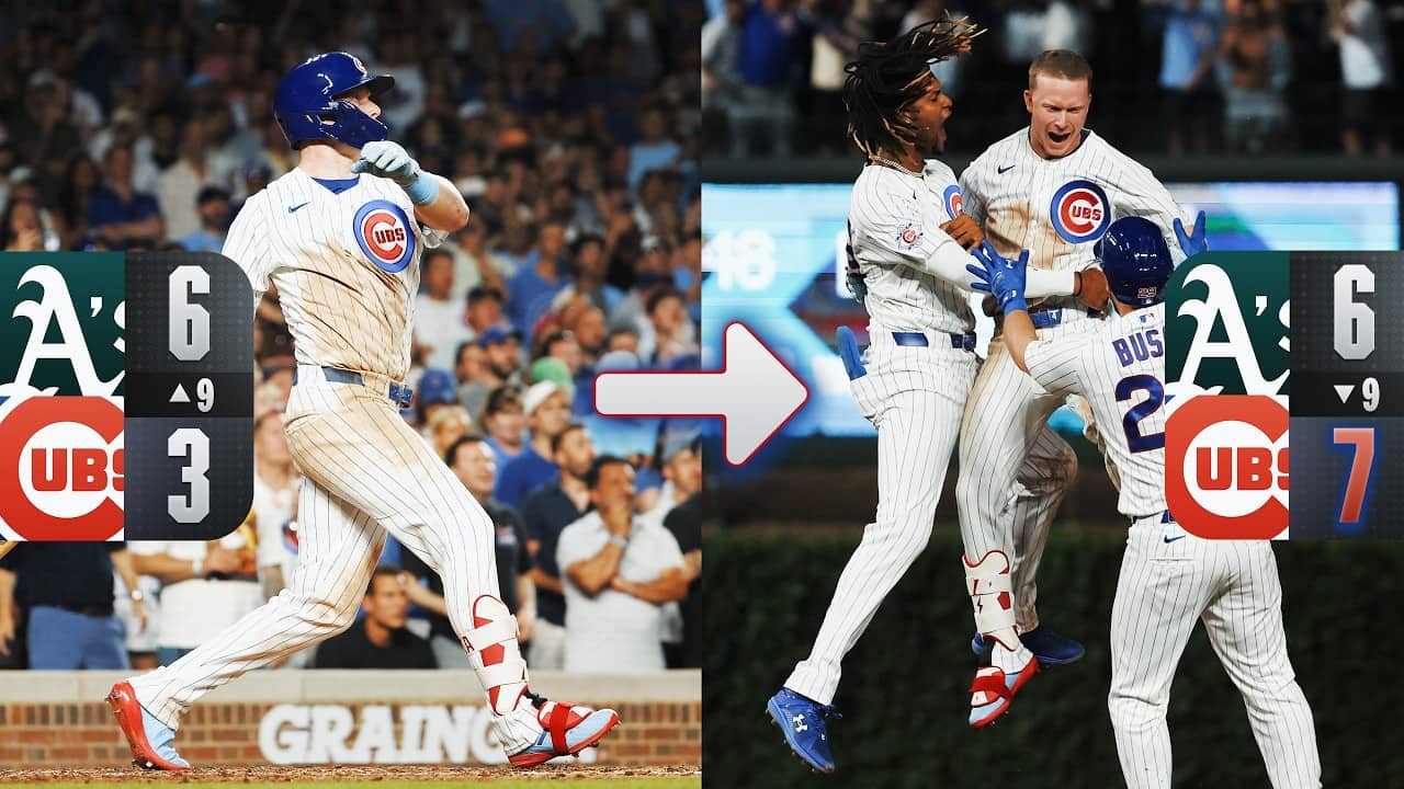 PCA = Pretty Clutch, Actually! 😮 Cubs score FOUR in the 9th as Pete Crow-Armstrong WALKS IT OFF! 🐻