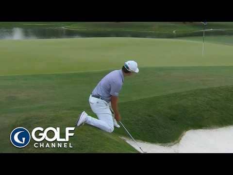 M.W. Lee chips from one knee at Texas Children's | Golf Channel